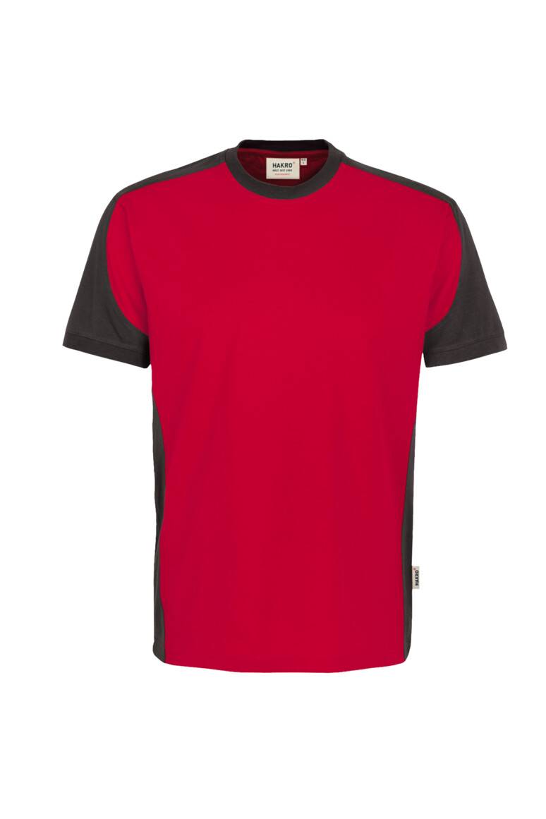 Hakro T-Shirt Contrast Performance 290-02 rot/anthrazit Gr. S