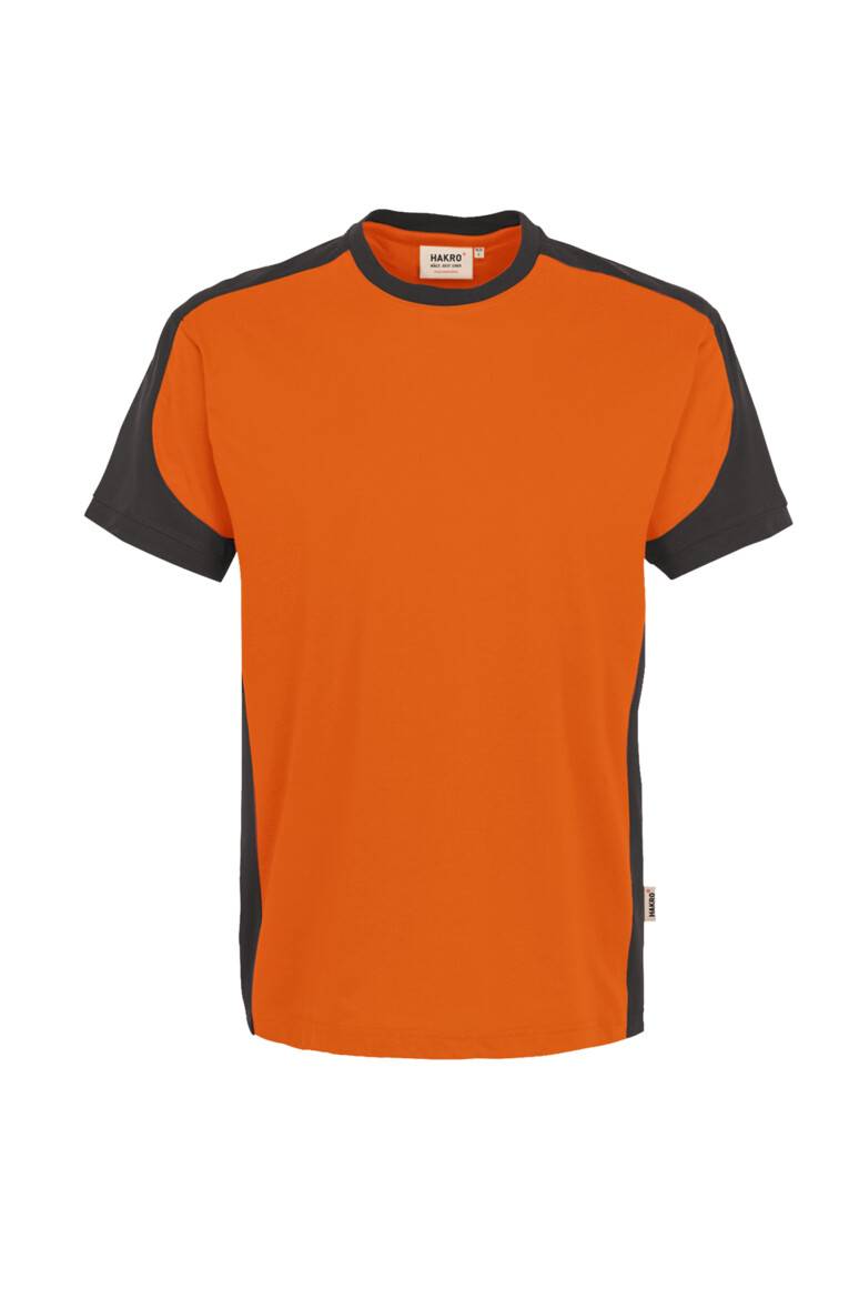 Hakro T-Shirt Contrast Performance 290-27 orange/anthrazit Gr. 3XL