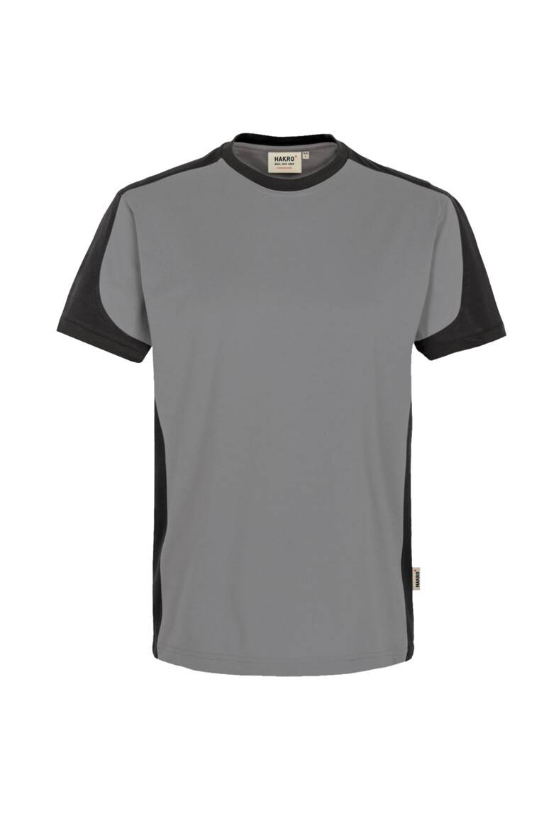 HAKRO T-Shirt Contrast MIKRALINAR® titan/anthrazit, 4XL