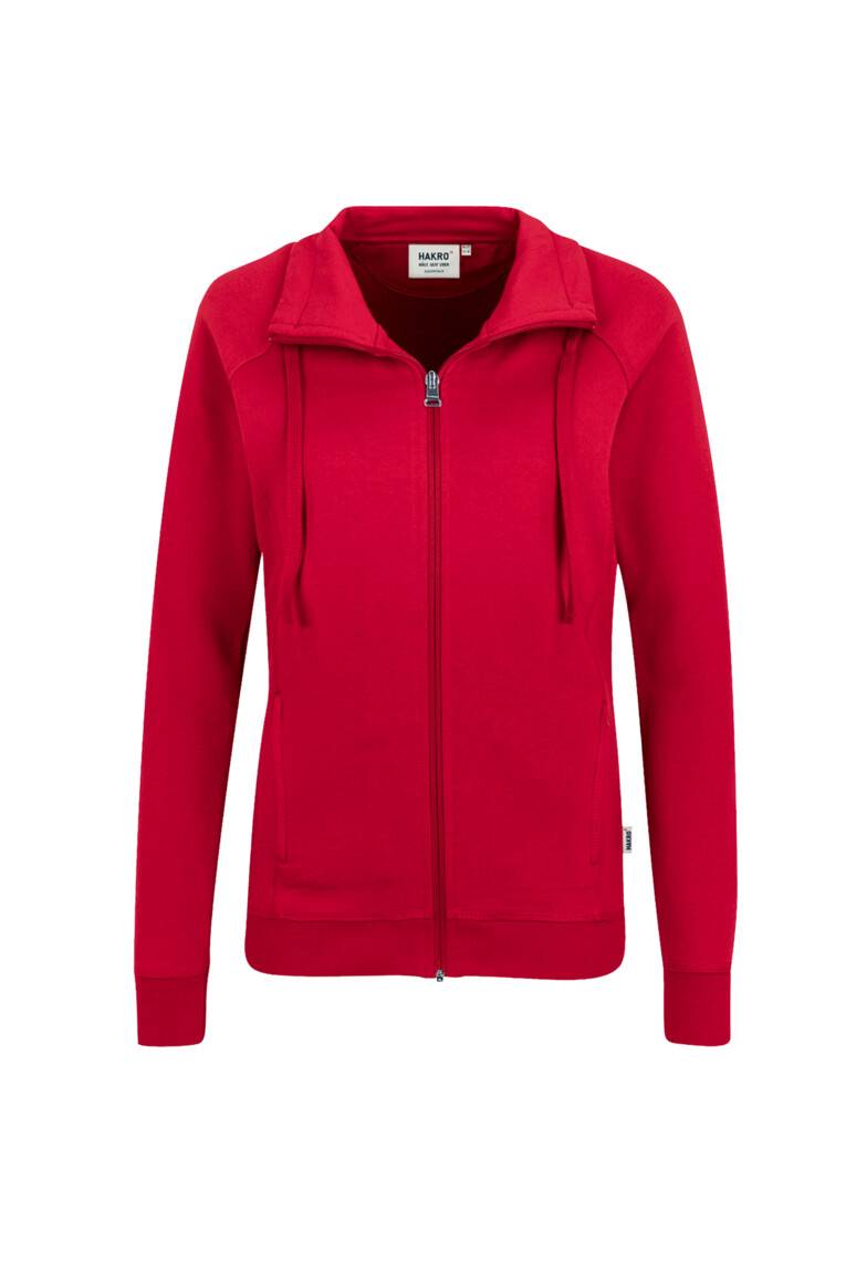 HAKRO Damen Sweatjacke College rot, M