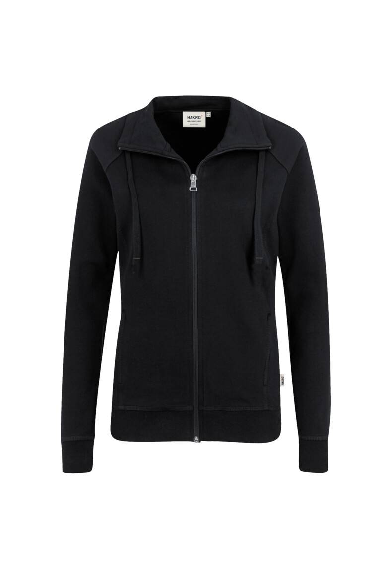 HAKRO Damen Sweatjacke College schwarz, 2XL