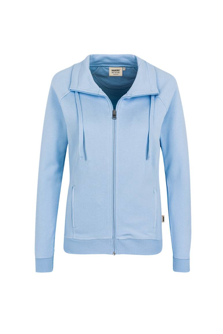 HAKRO Damen Sweatjacke College eisblau, S