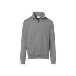 Hakro Zip-Sweatshirt Premium 451-15 grau-meliert Gr. XS