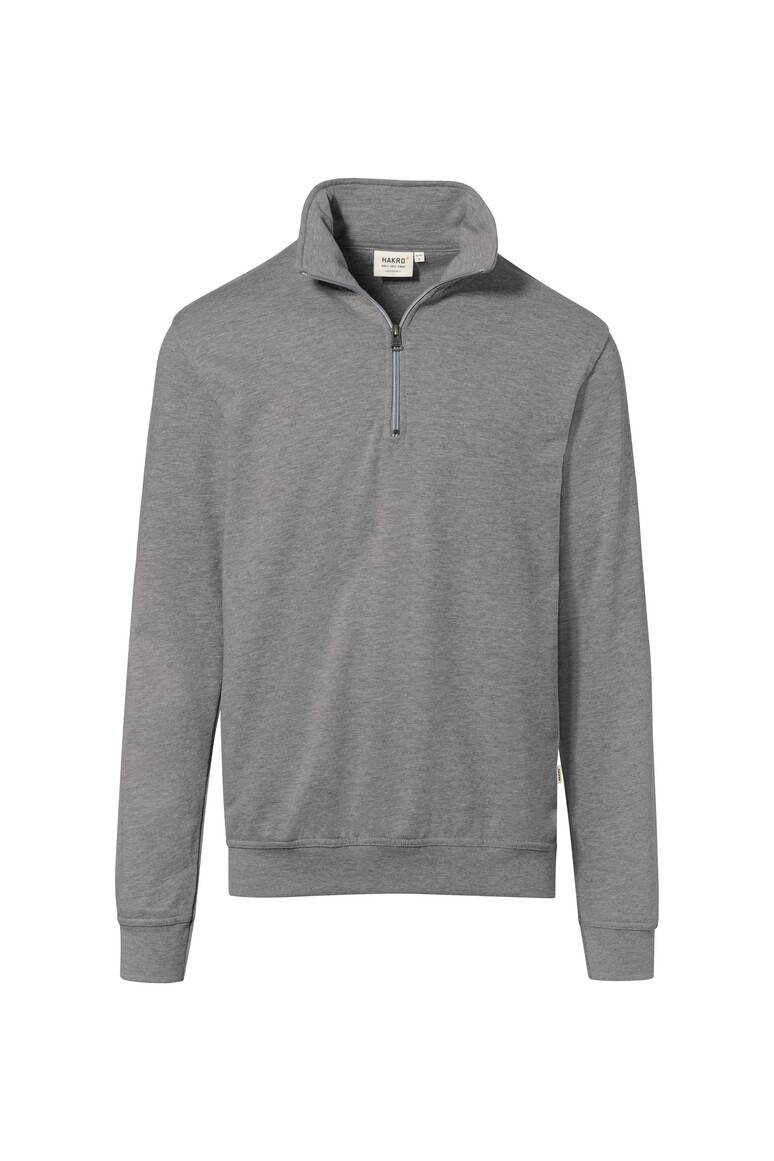 HAKRO Zip-Sweatshirt Premium grau meliert, 5XL