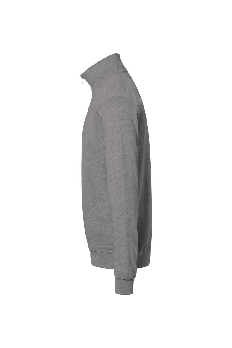 HAKRO Zip-Sweatshirt Premium grau meliert, 5XL