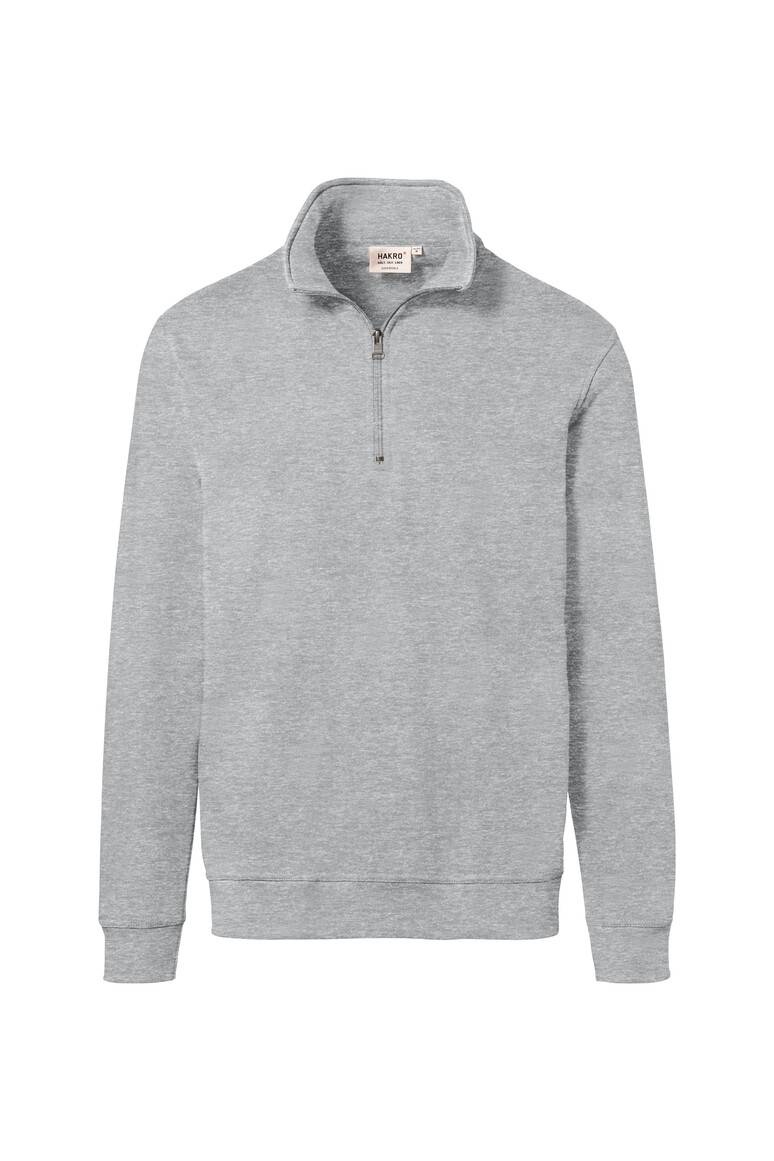 HAKRO Zip-Sweatshirt Premium ash meliert, XL