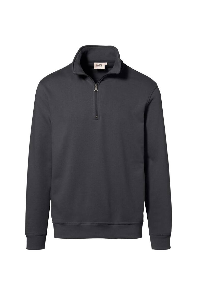 HAKRO Zip-Sweatshirt Premium karbongrau, XL