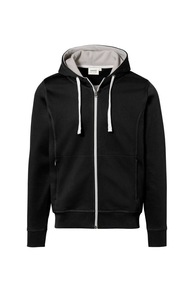 Hakro Kapuzen-Jacke Bonded 455 Schwarz Gr. 2XL