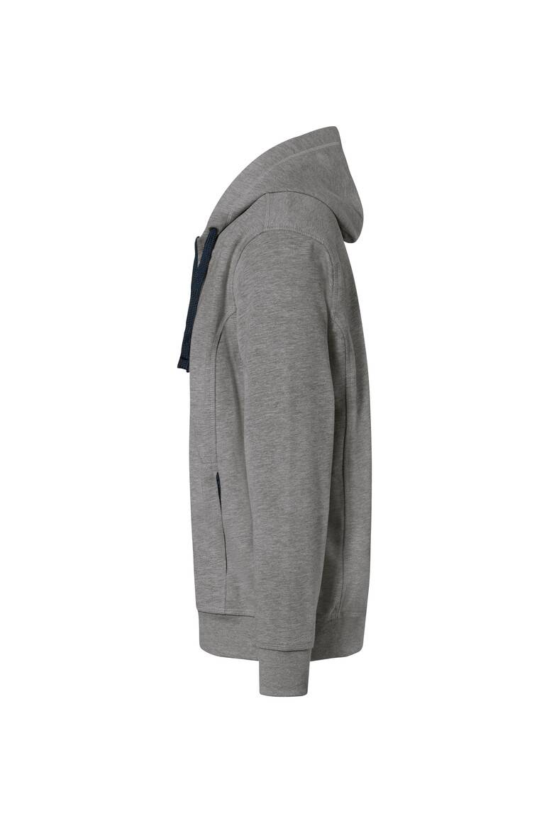 Hakro Kapuzen-Jacke Bonded 455 Grau-meliert Gr. 2XL