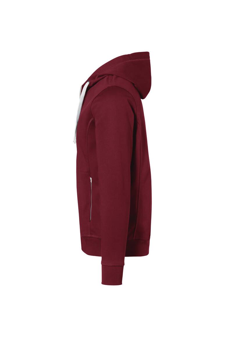 HAKRO Kapuzenjacke Bonded weinrot/silber, M