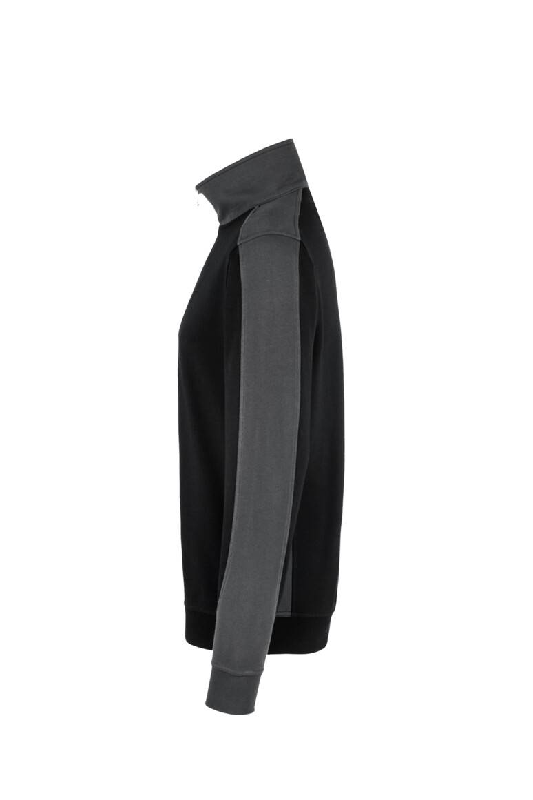 Hakro Zip-Sweatshirt Contrast Performance 476 Schwarz Gr. 5XL