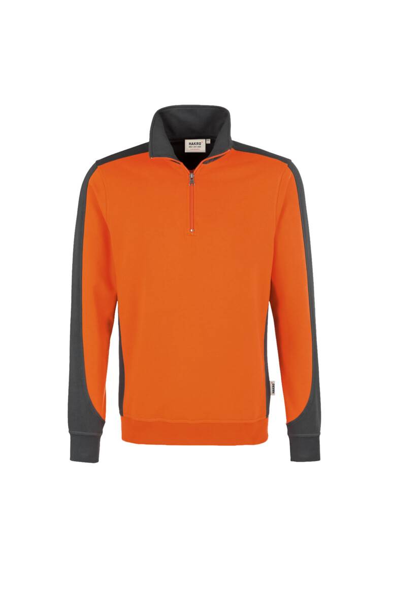 Hakro Zip-Sweatshirt Contrast Performance 476 Orange Gr. 4XL