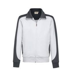 Hakro Sweatjacke Contrast Performance 477-01 Weiß Gr. XS