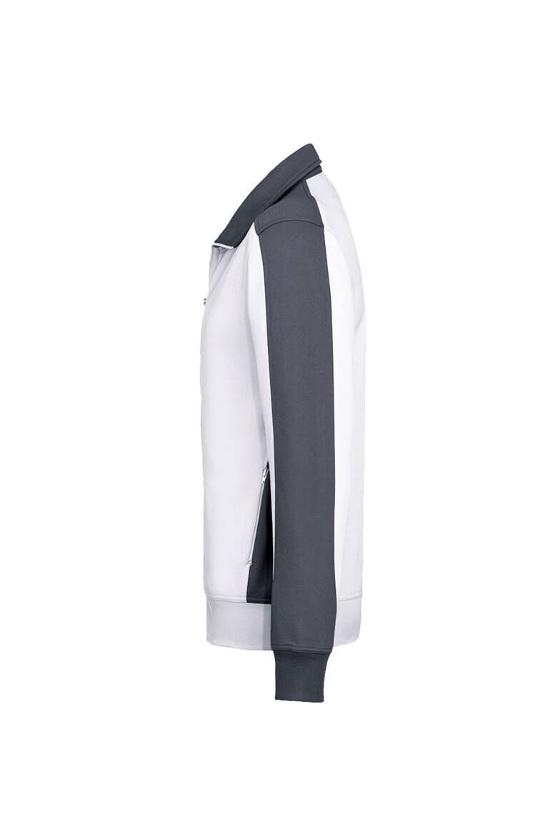 Hakro Sweatjacke Contrast Performance 477-01 Weiß Gr. 2XL