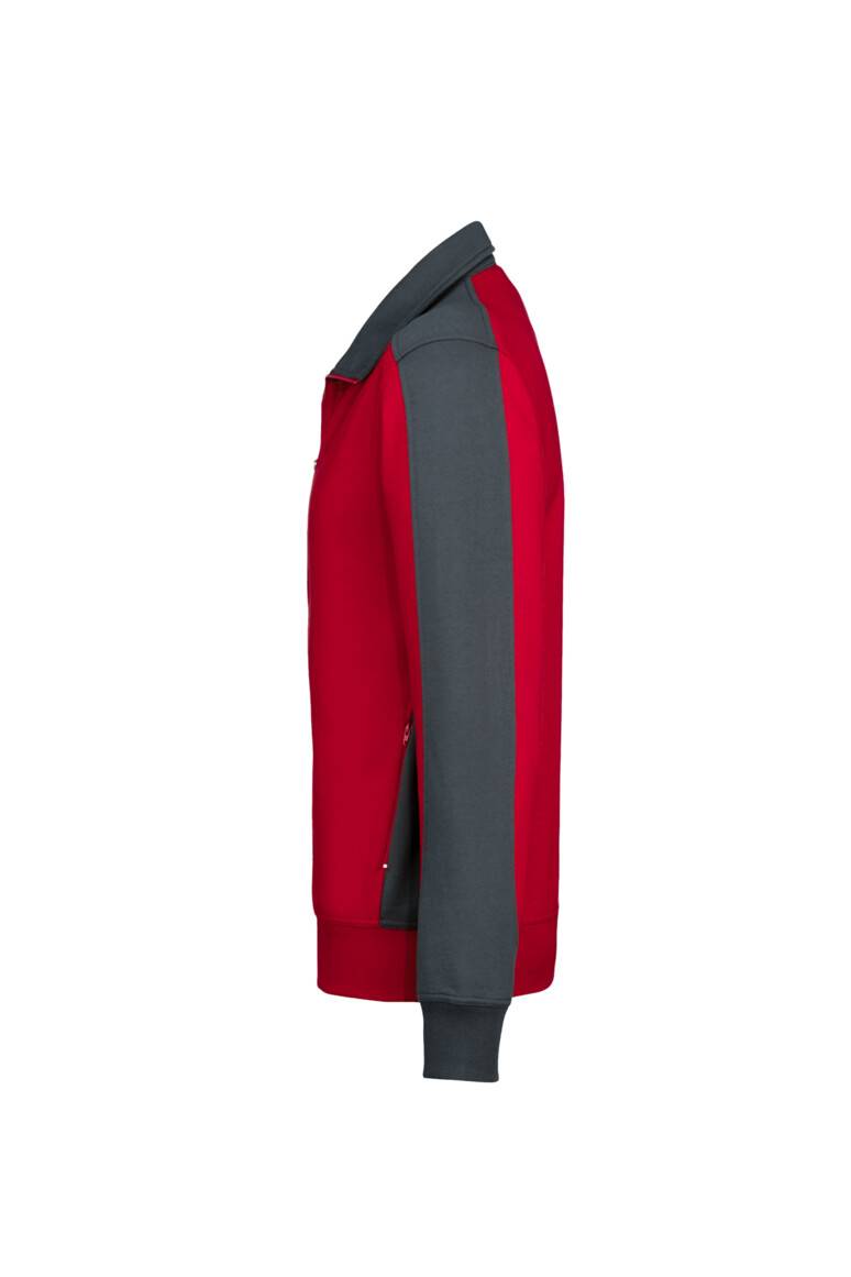 Hakro Sweatjacke Contrast Performance 477-02 Rot Gr. 3XL