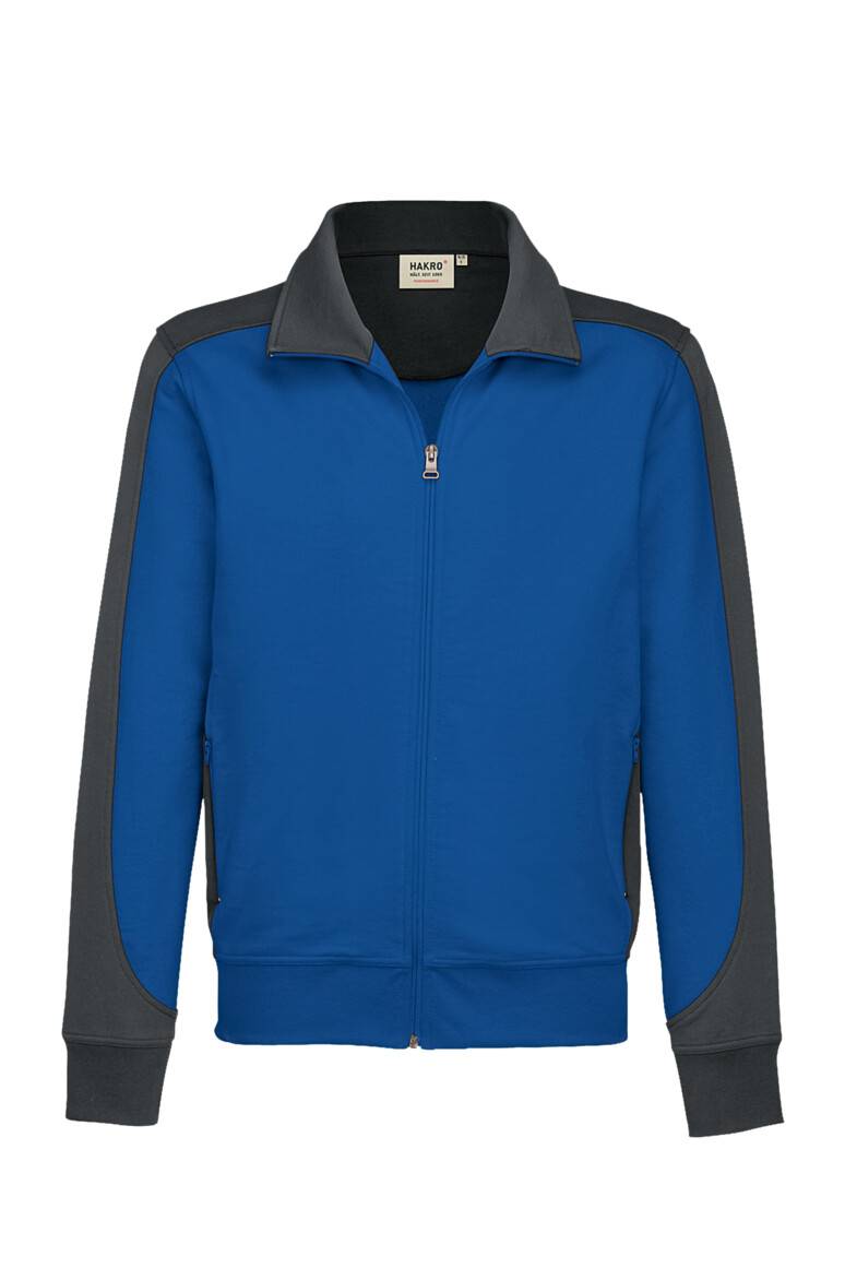 Hakro Sweatjacke Contrast Performance 477-10 Royalblau Gr. XS