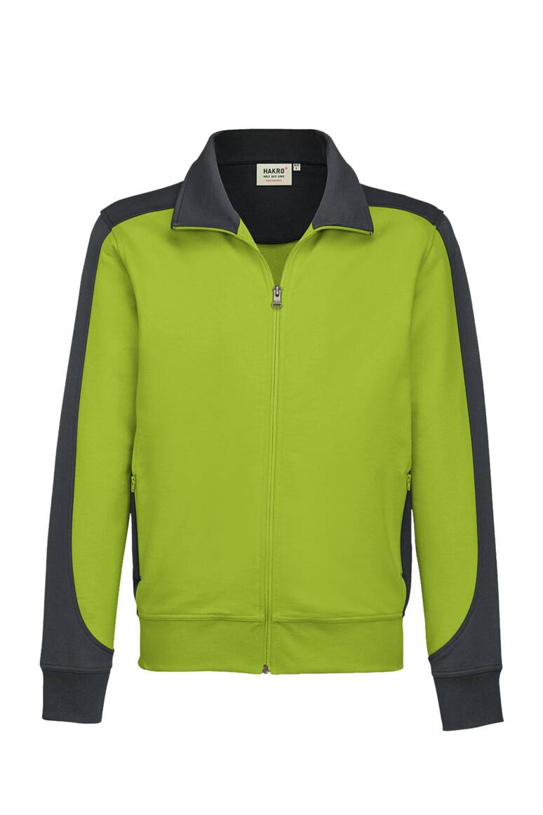 Hakro Sweatjacke Contrast Performance 477-40 Kiwi Gr. 5XL