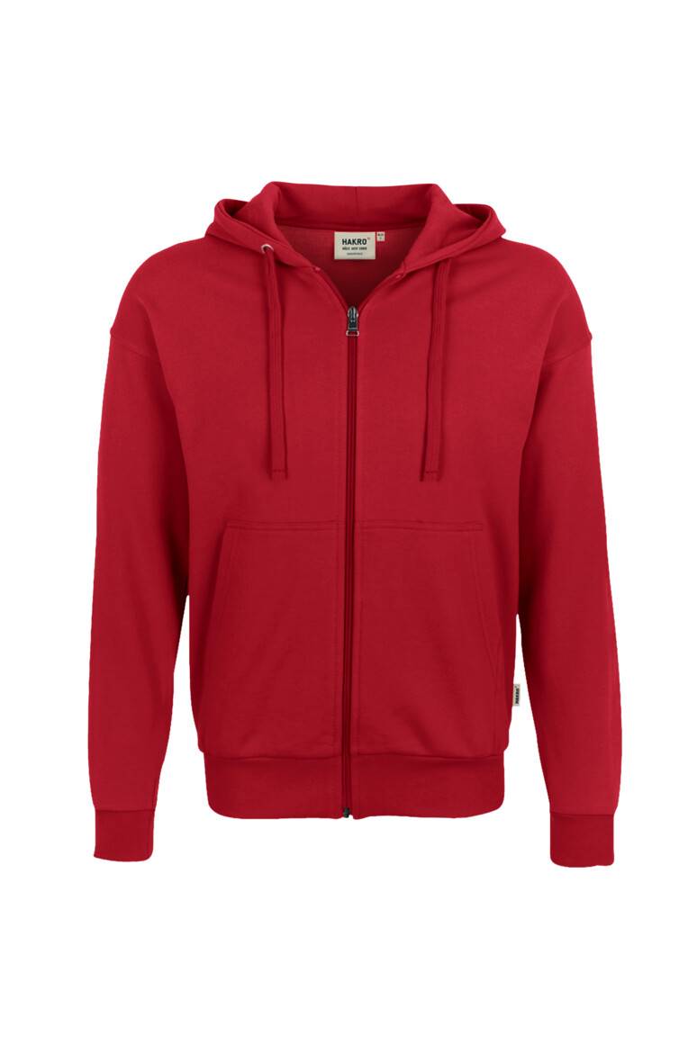 HAKRO Kapuzen-Sweatjacke Premium rot, 6XL