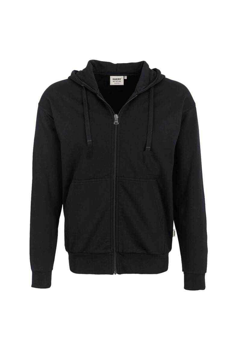HAKRO Kapuzen-Sweatjacke Premium schwarz, XS