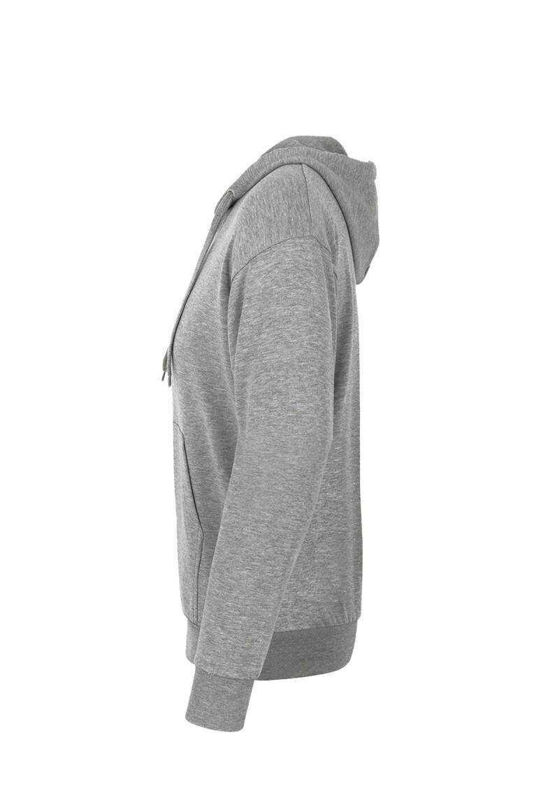 HAKRO Kapuzen-Sweatjacke Premium grau meliert, S
