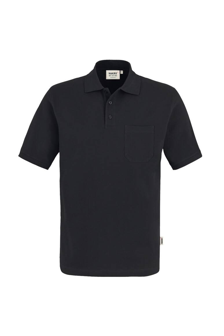 HAKRO Pocket-Poloshirt Top schwarz, XS
