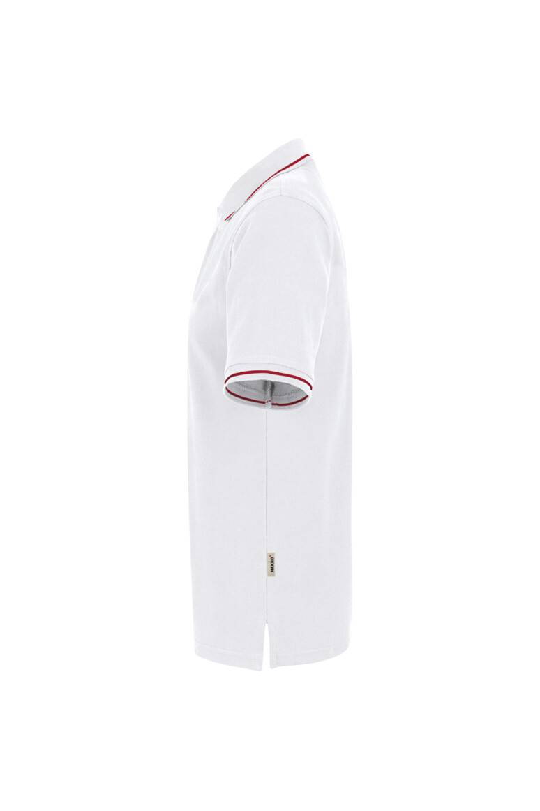 HAKRO Poloshirt Casual weiß/rot, XS