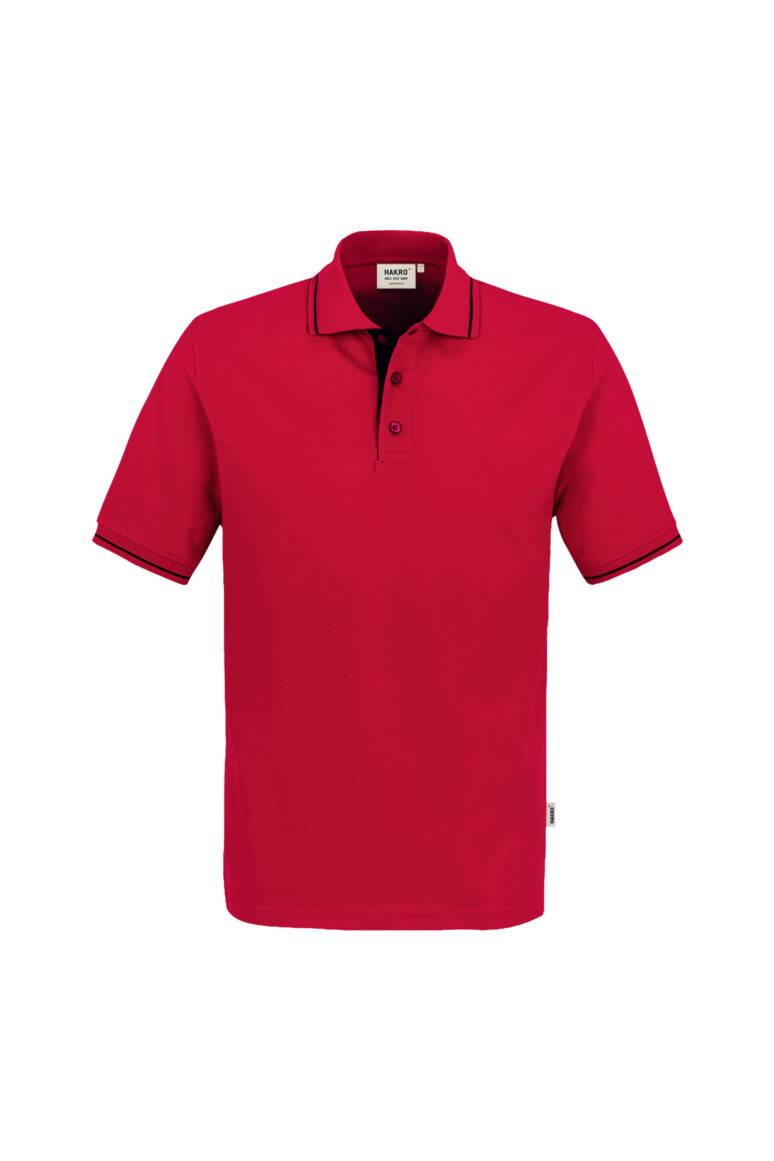 HAKRO Poloshirt Casual rot/schwarz, 3XL