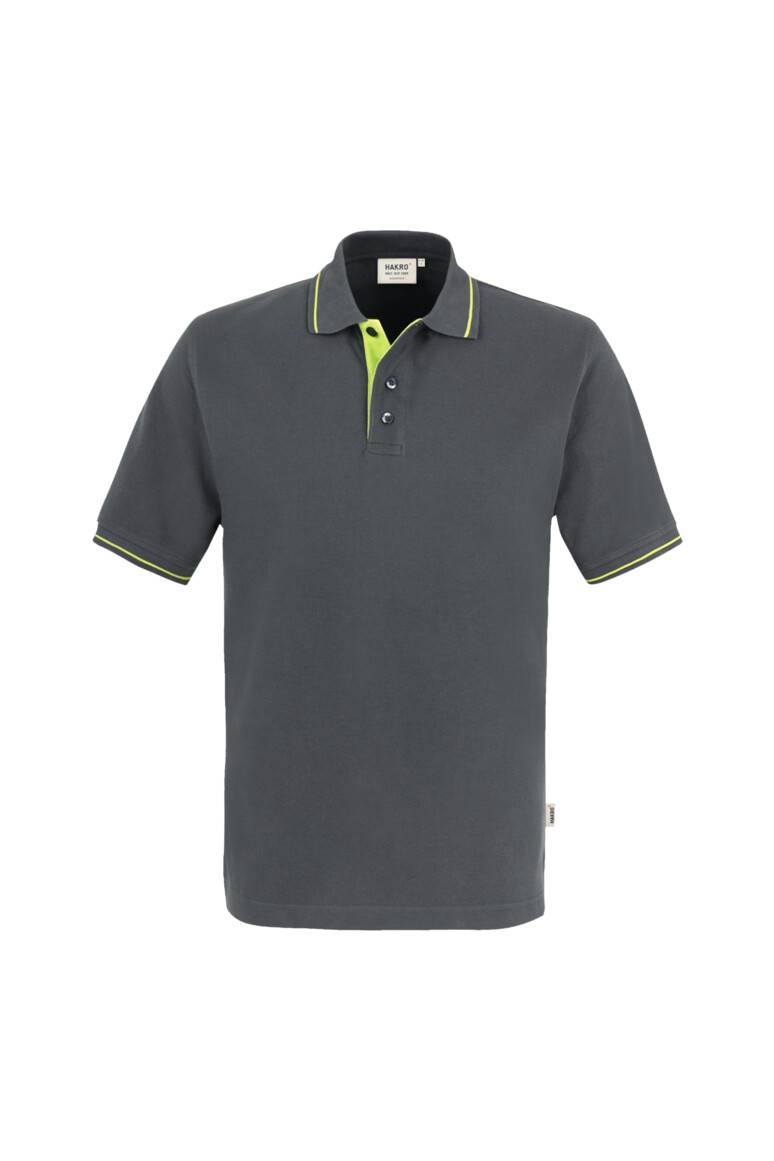 HAKRO Poloshirt Casual anthrazit/kiwi, M