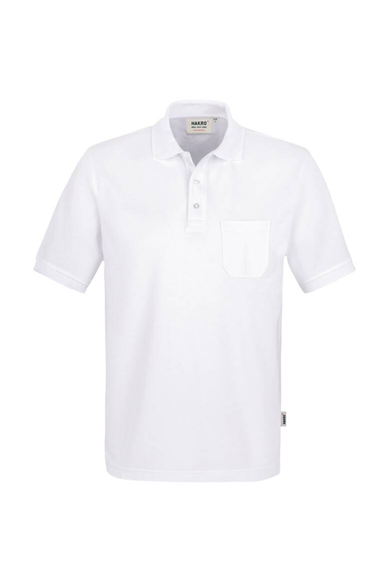 HAKRO Pocket-Poloshirt MIKRALINAR® weiß, S
