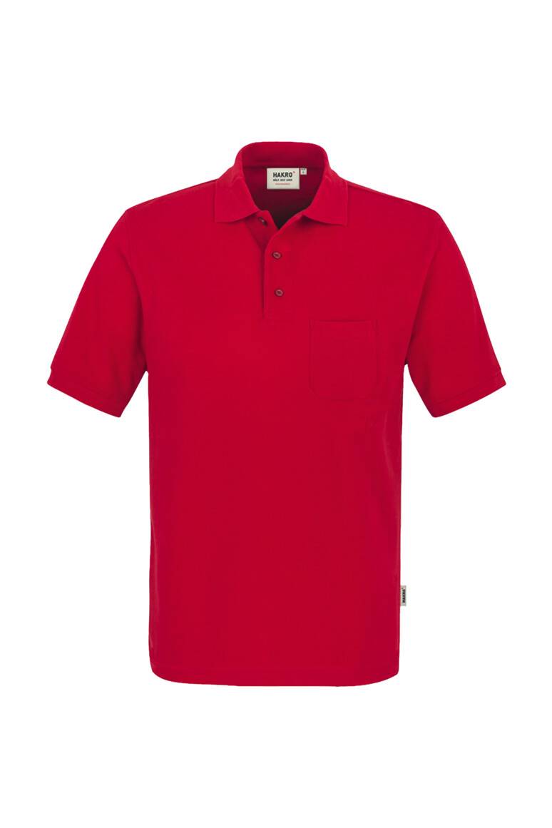 HAKRO Pocket-Poloshirt MIKRALINAR® rot, XS
