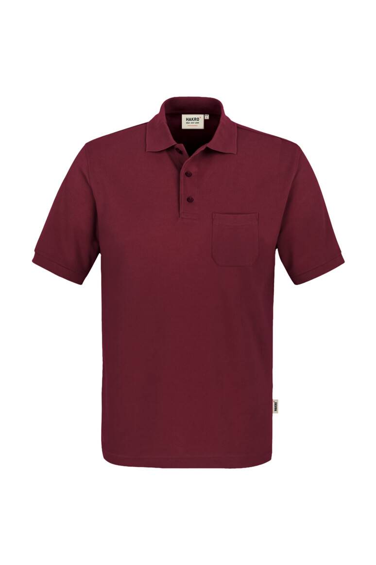HAKRO Pocket-Poloshirt MIKRALINAR® weinrot, 4XL