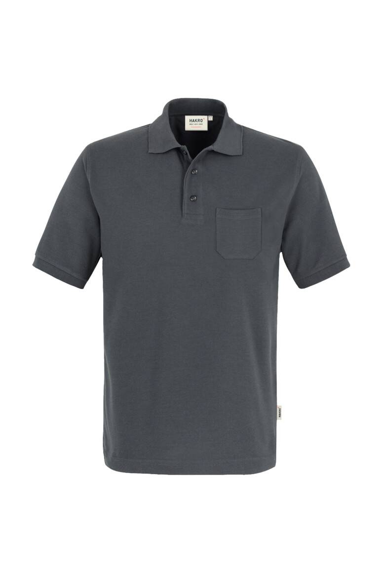 HAKRO Pocket-Poloshirt MIKRALINAR® anthrazit, L