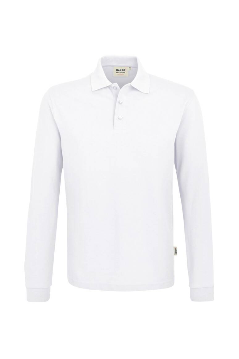 HAKRO Longsleeve-Poloshirt MIKRALINAR® weiß, S