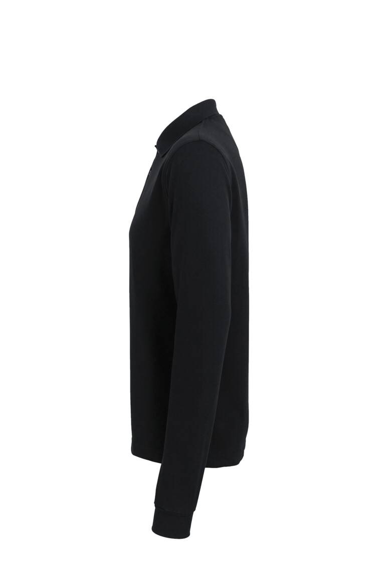 HAKRO Longsleeve-Poloshirt MIKRALINAR® schwarz, S
