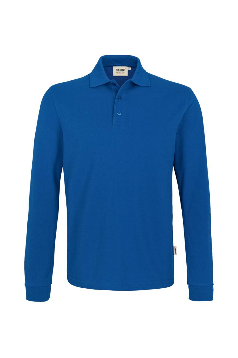 HAKRO Longsleeve-Poloshirt MIKRALINAR® royalblau, 5XL