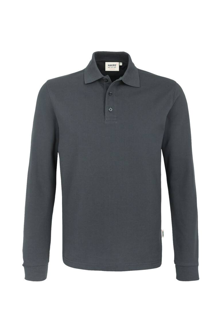 HAKRO Longsleeve-Poloshirt MIKRALINAR® anthrazit, 4XL