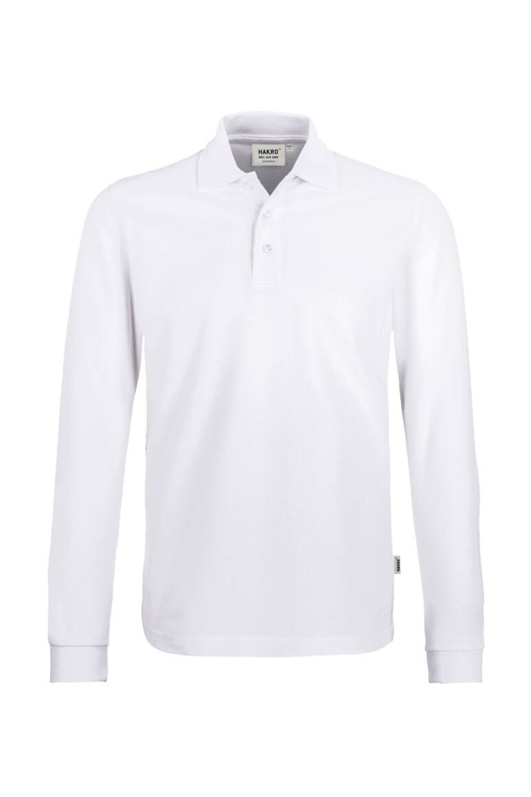 HAKRO Longsleeve-Poloshirt Classic weiß, XL