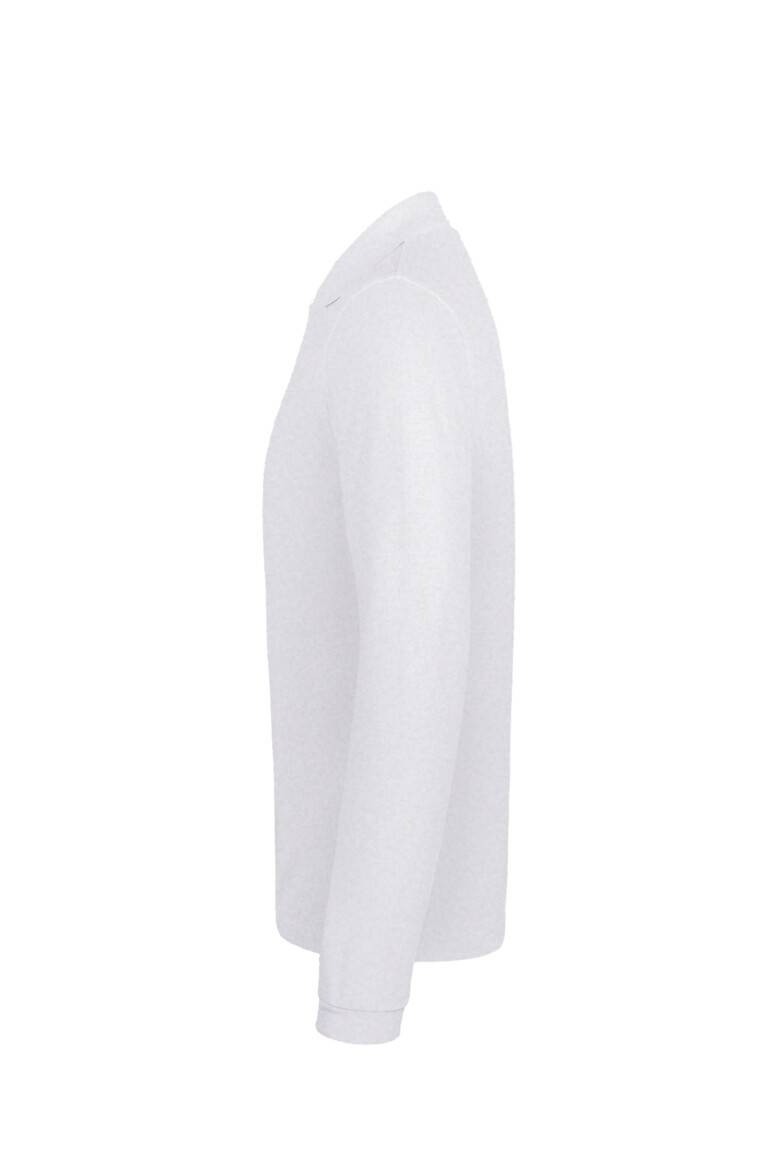 HAKRO Longsleeve-Poloshirt HACCP MIKRALINAR® weiß, 4XL