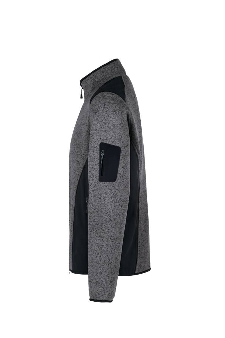 HAKRO Strickfleecejacke Dawson anthrazit meliert, S