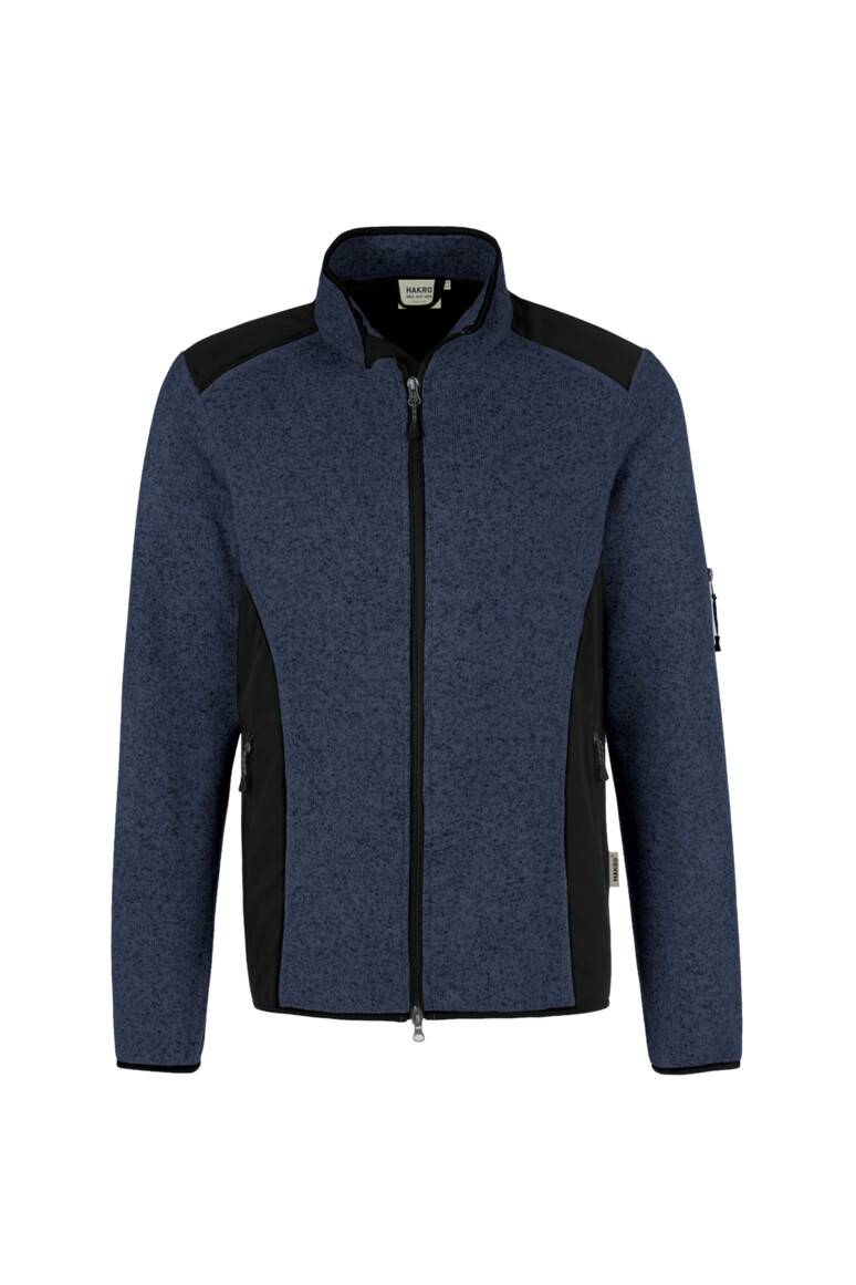 HAKRO Strickfleecejacke Dawson marine meliert, 3XL