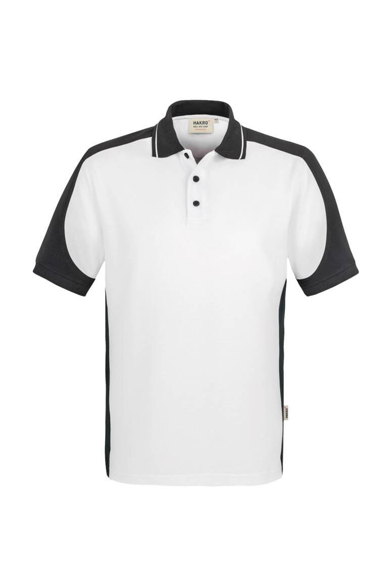 Hakro Poloshirt Contrast Performance 839-01 weiß/anthrazit Gr. L