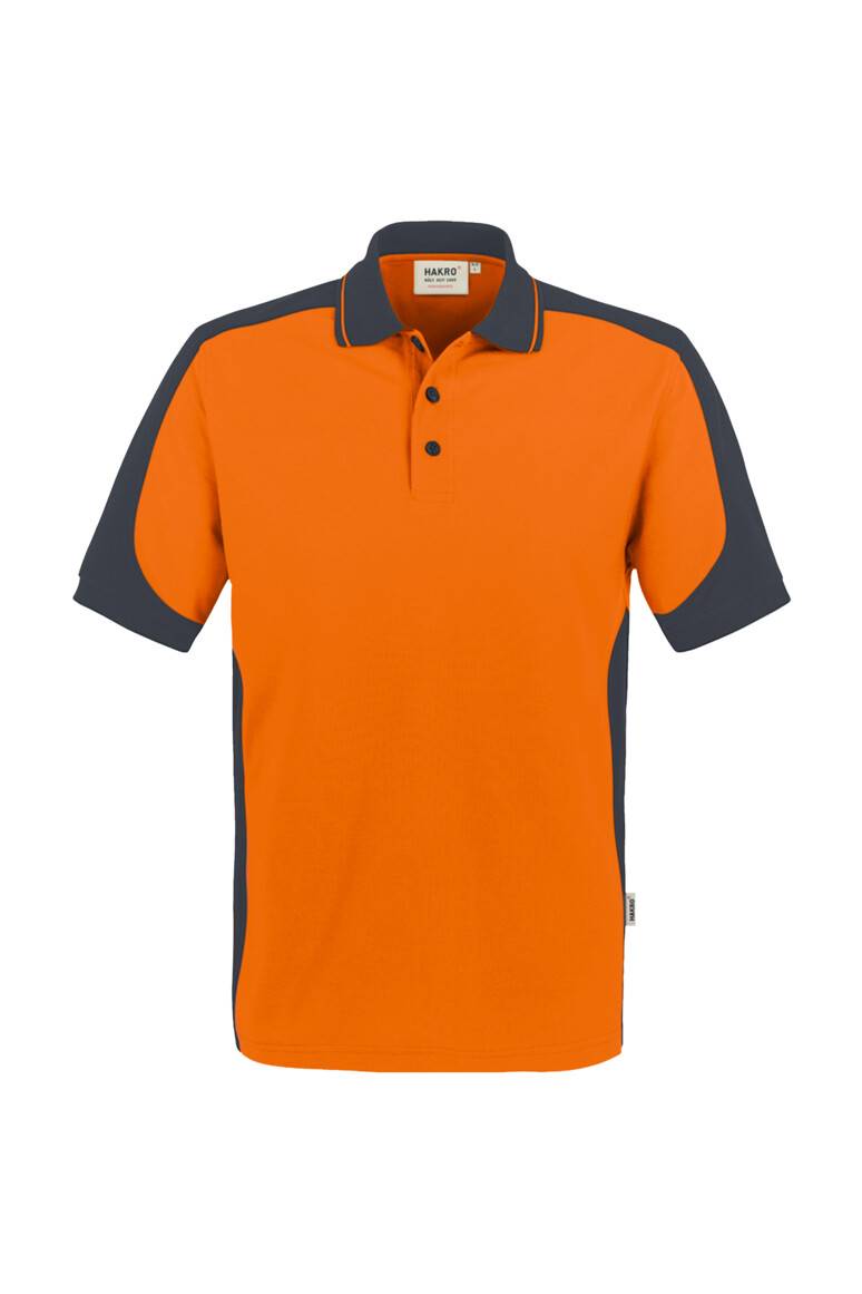 Hakro Poloshirt Contrast Performance 839-27 orange/anthrazit Gr. 2XL