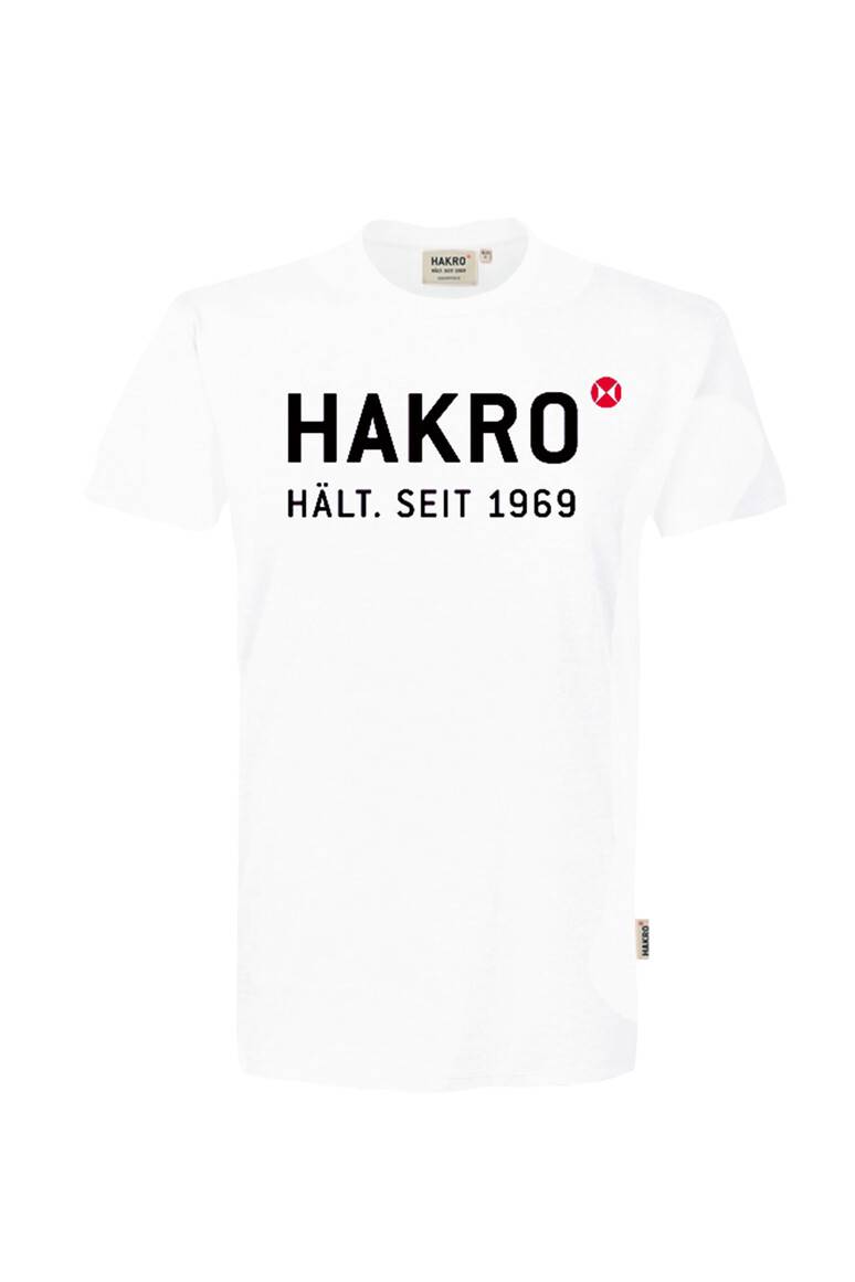 HAKRO T-Shirt Logo weiß, L