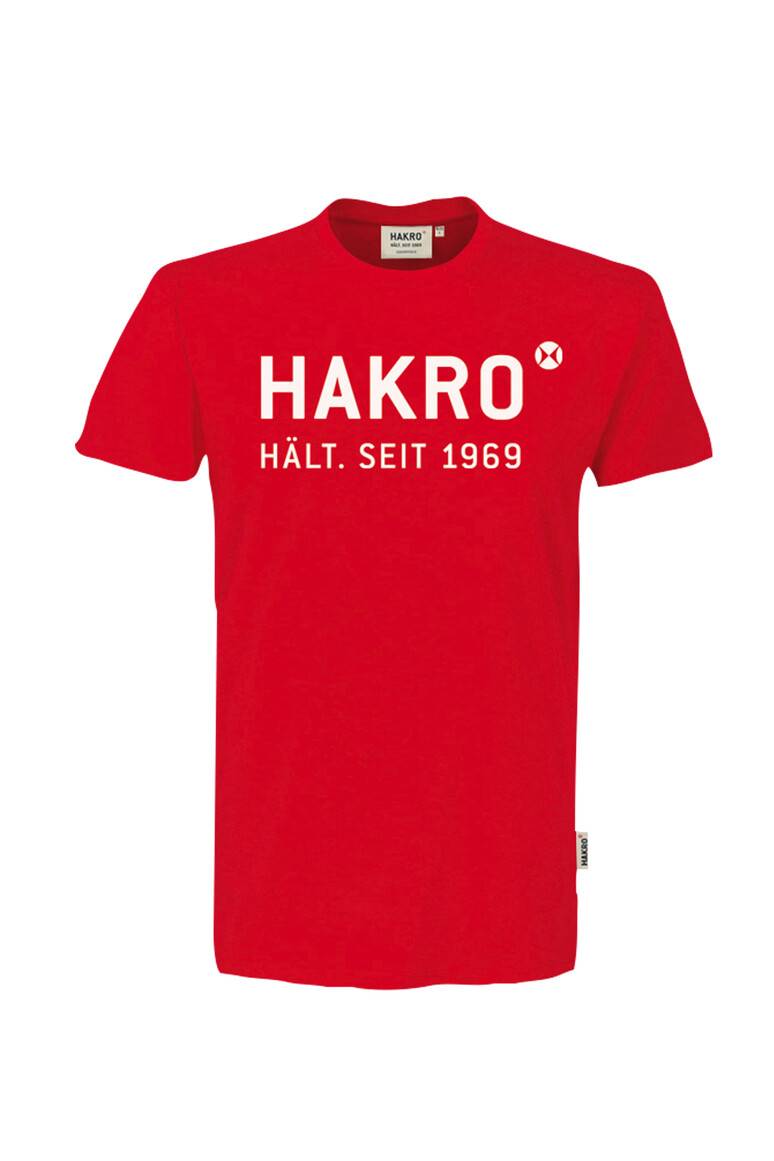 HAKRO T-Shirt Logo rot, L