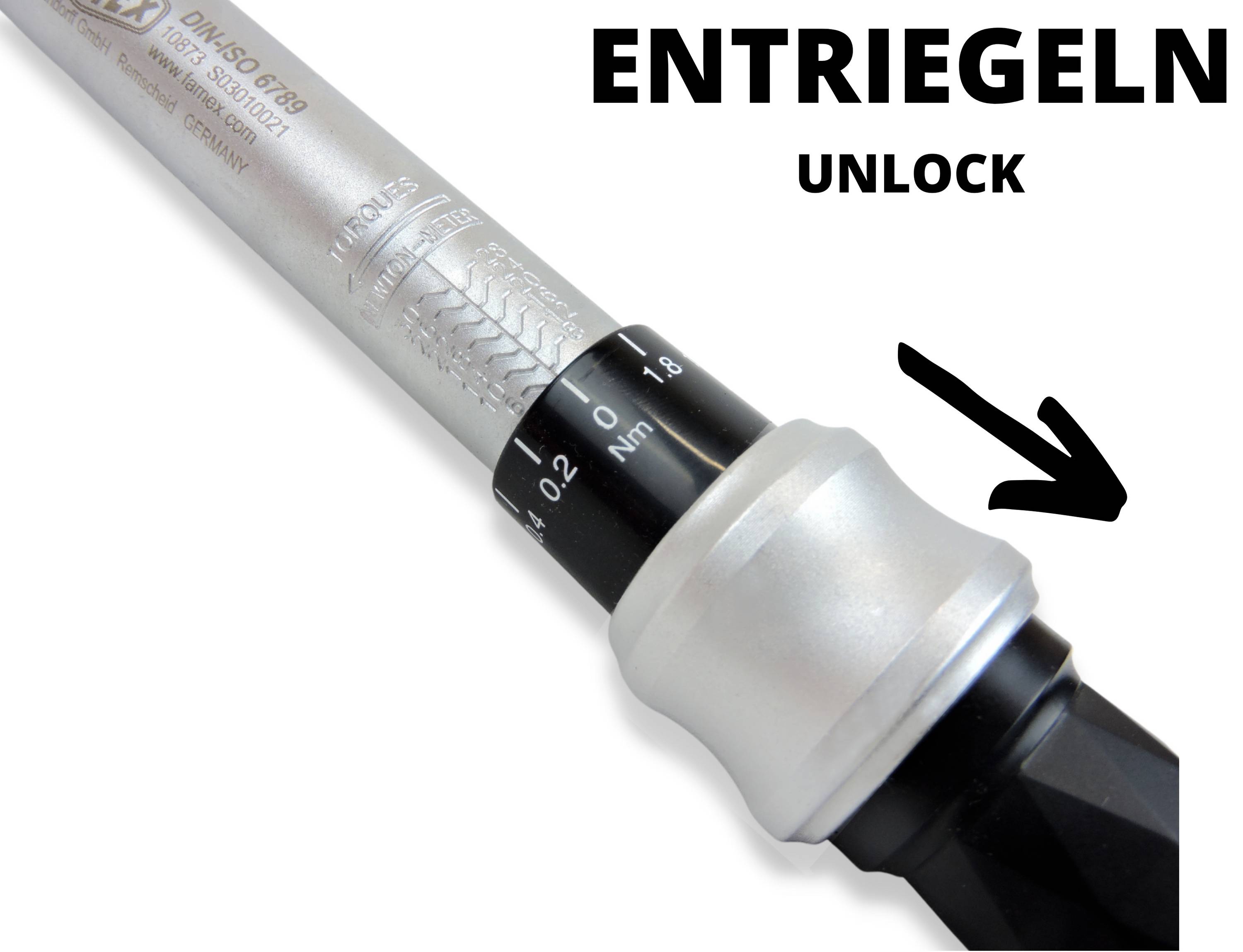 FAMEX 10873 Drehmomentschlüssel 1/4 Zoll (6,3 mm) 6-30 Nm - für Fahrrad uvm.