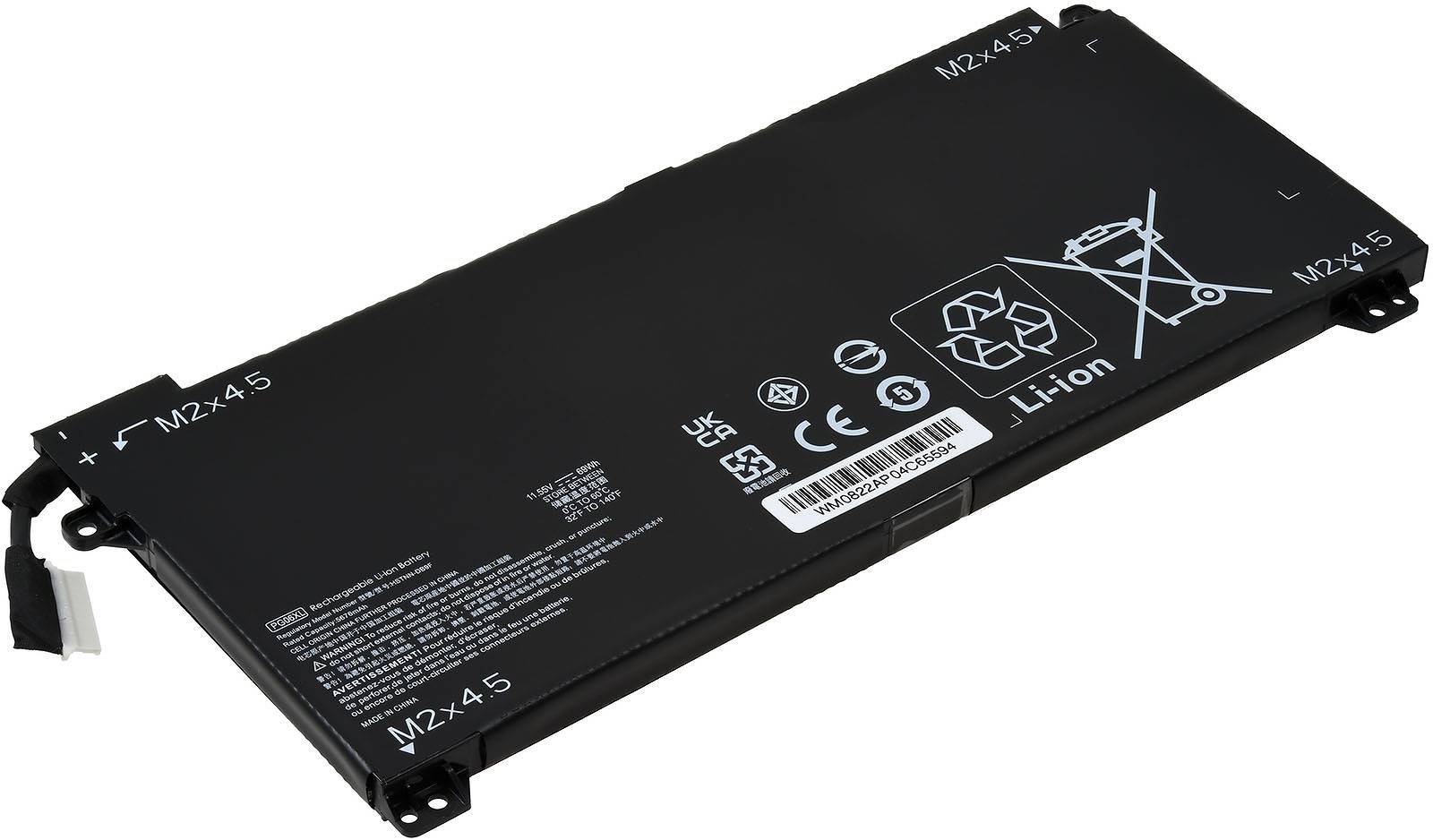 Powery Akku passend für Laptop HP Omen 5 Air 15-DH0006TX PRC, Omen 15-DH0002NS, Typ PG06XL, 11,55V, Li-Ion