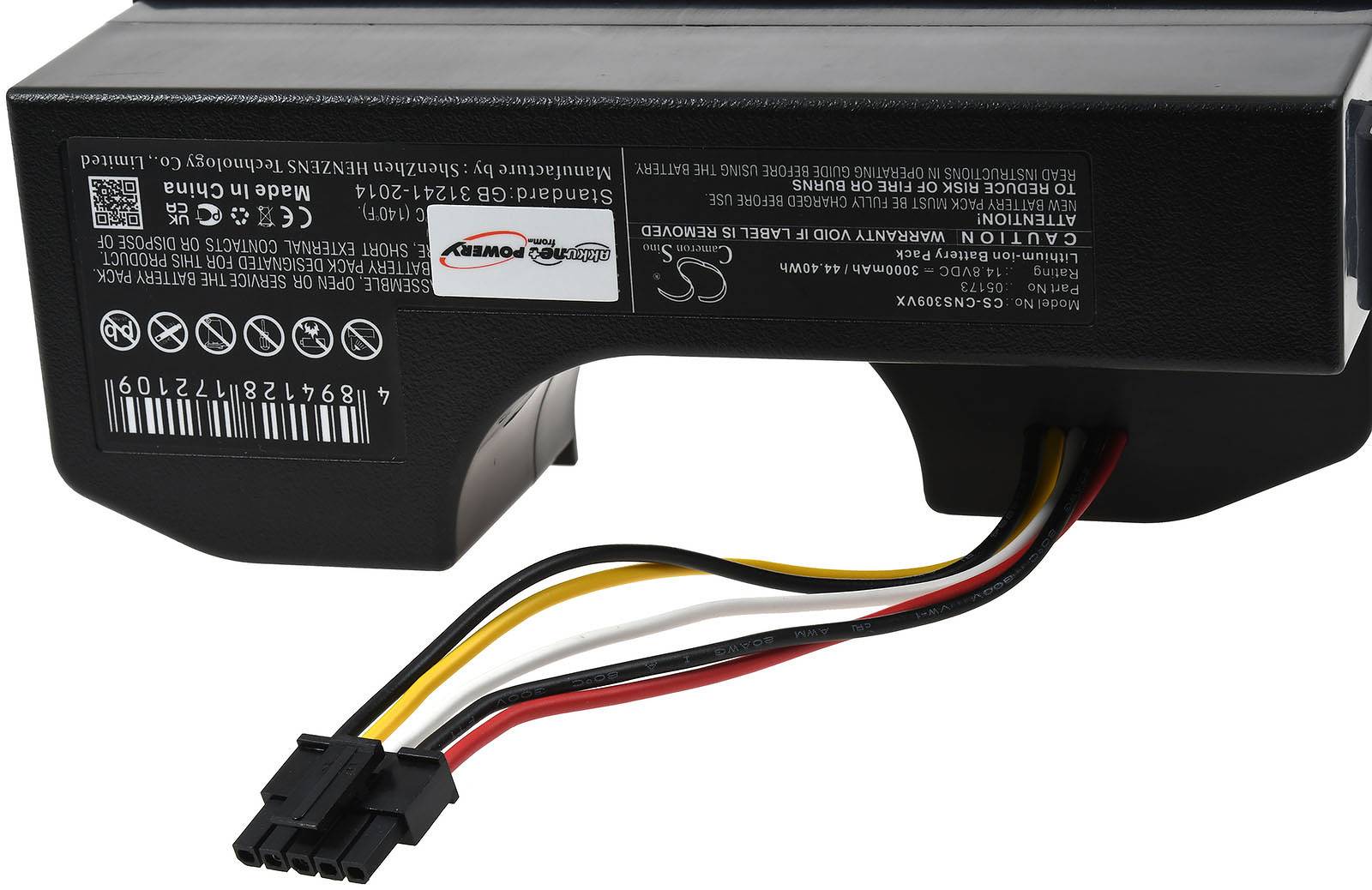 Powery Akku kompatibel mit Cecotec Typ 05173, 14,8V, Li-Ion