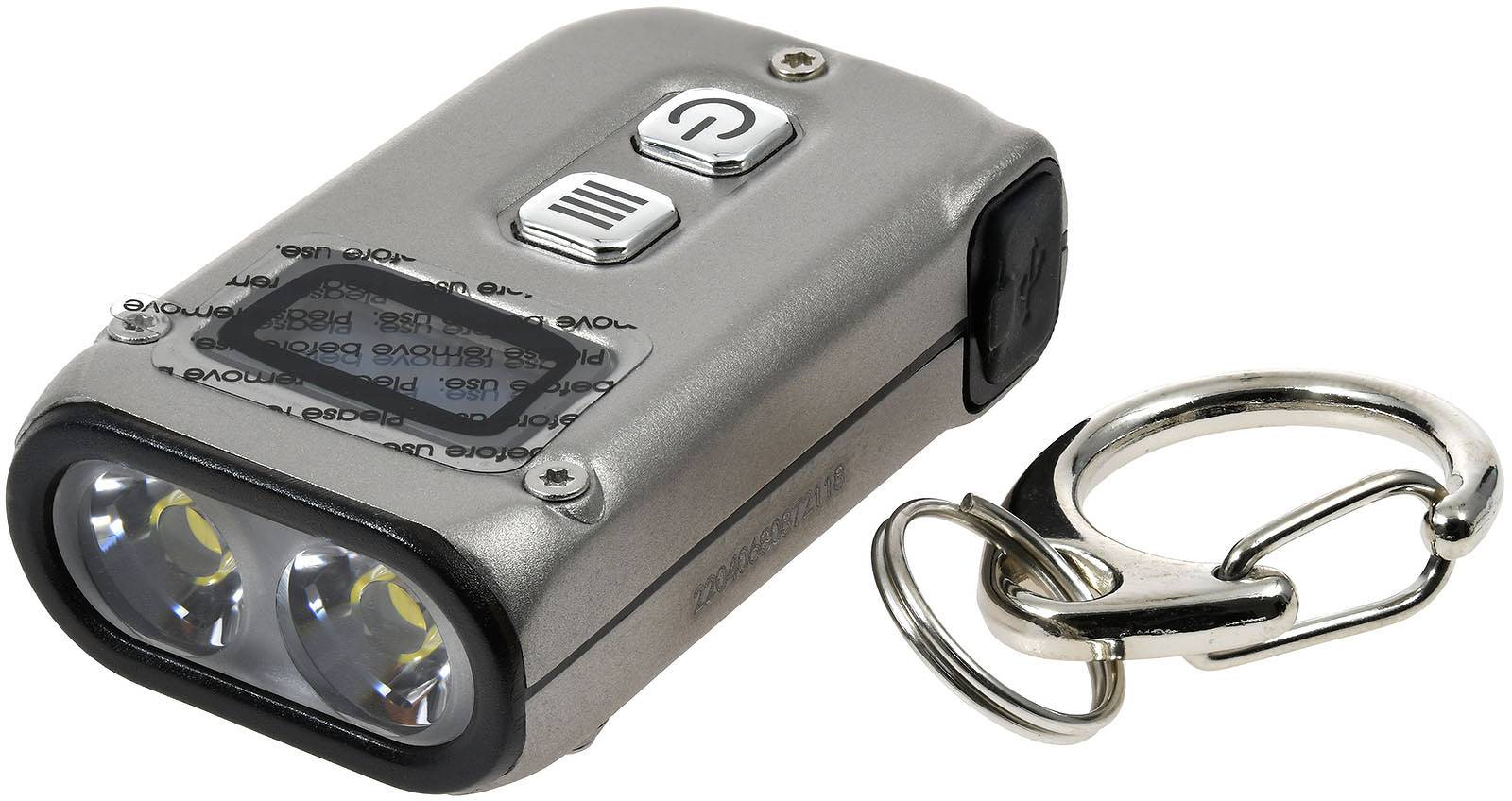 Nitecore TINI 2 Titanium LED-Schlüsselanhänger-Taschenlampe, TITAN, 500 Lumen, Li-Ion