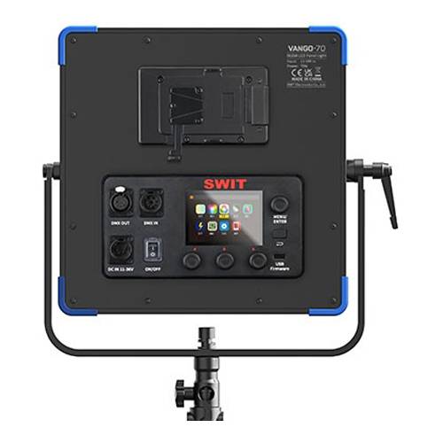 SWIT ELECTRONICS VANGO-70 - 1:1 ultraflache RGBW Panel Leuchte mit DMX-Steuerung (70W | 1.500 Lux | 2.800 - 10.000 K |