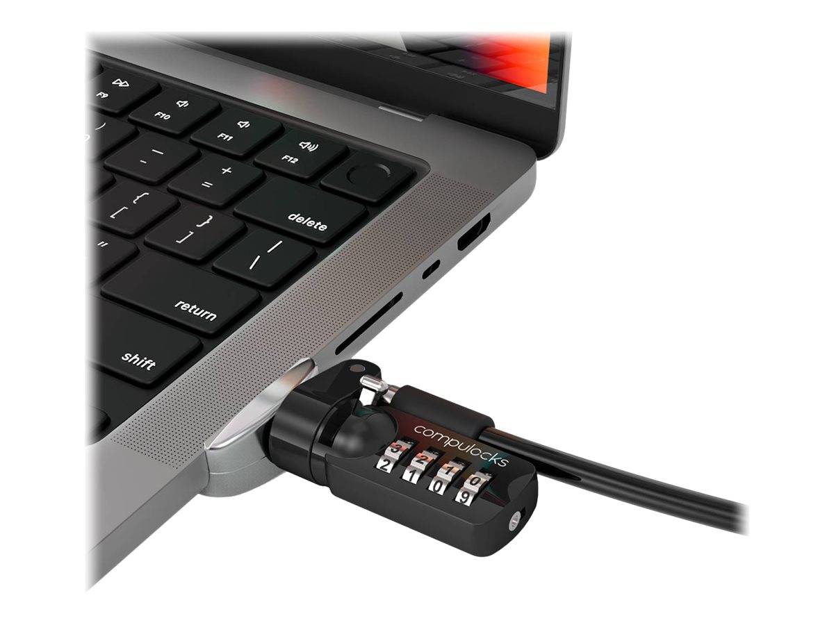 Compulocks Ledge Lock Adapter for MacBook Pro 14"" M1, M2 & M3 with Combination Cable - Sicherheitsschlossadapter - mit